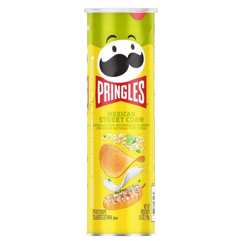 Pringles Mexican Street Corn, patatine al gusto di pannocchia grigliata con salsa al formaggio e lime da 158g