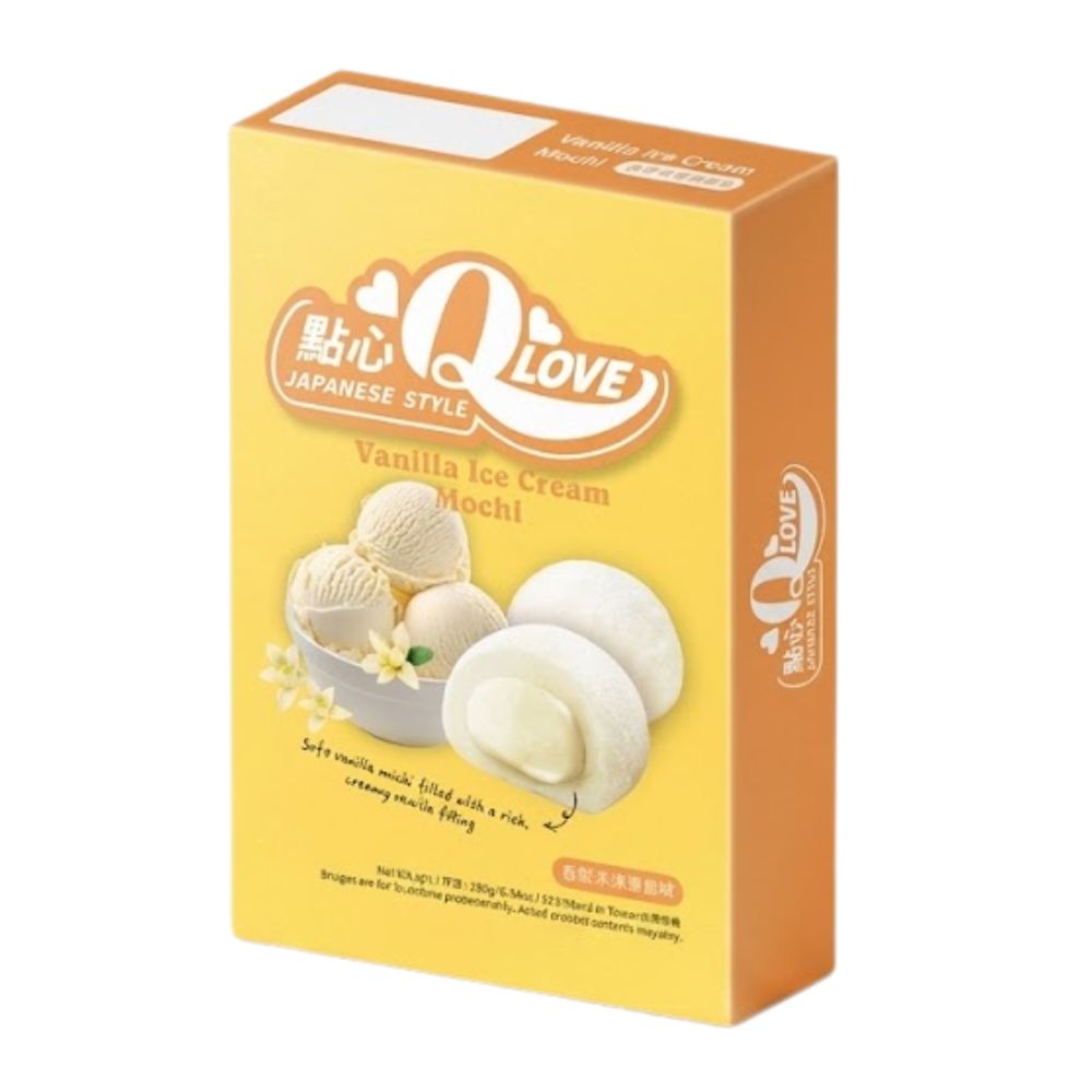 QLove Vanilla Ice Cream Mochi, mochi al gusto di vaniglia da 180g