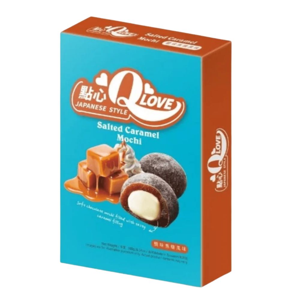 QLove Salted Caramel Mochi, mochi al gusto di caramello salato da 180g