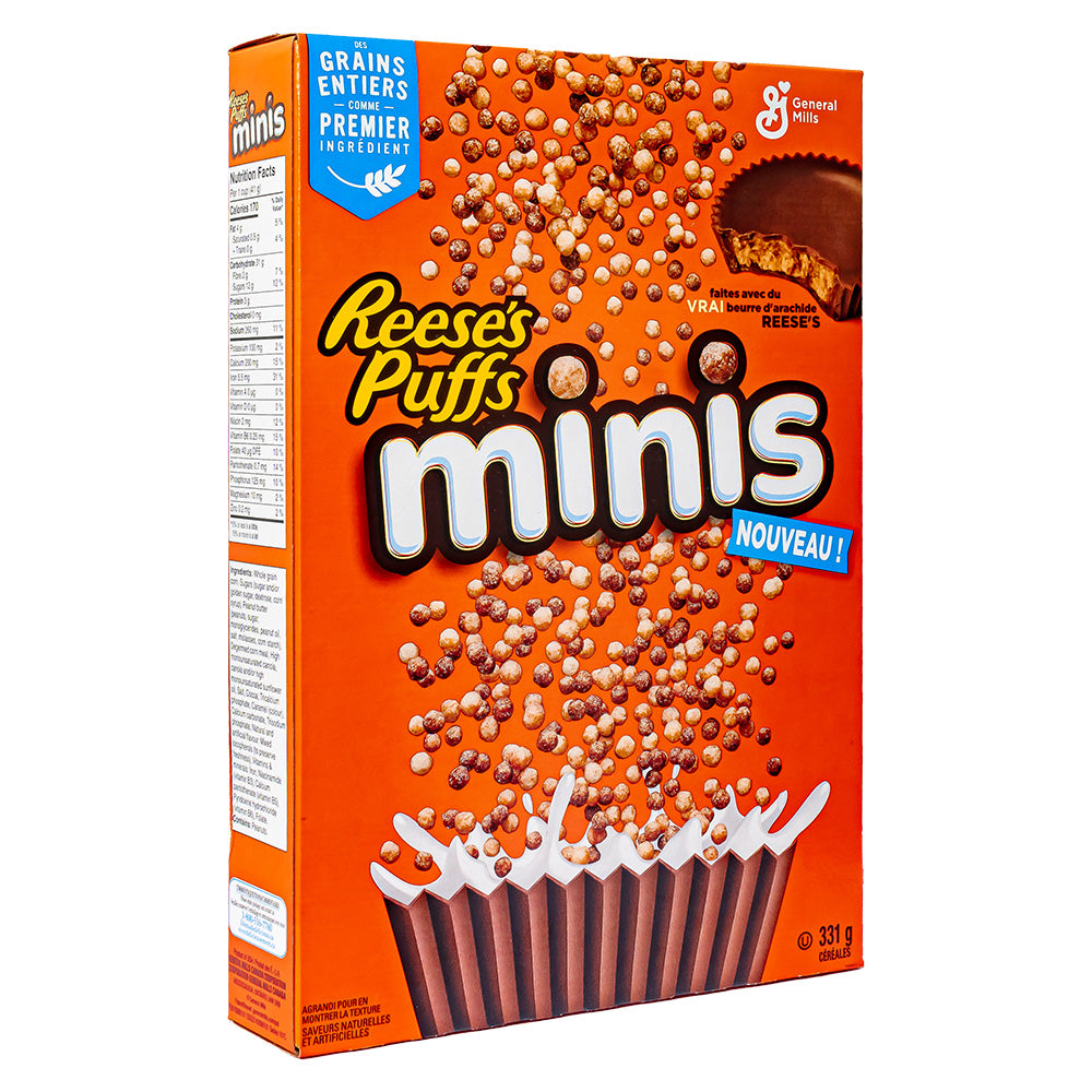Reese's Puffs Minis - mini cereali al cacao e burro d'arachidi da 331g ...
