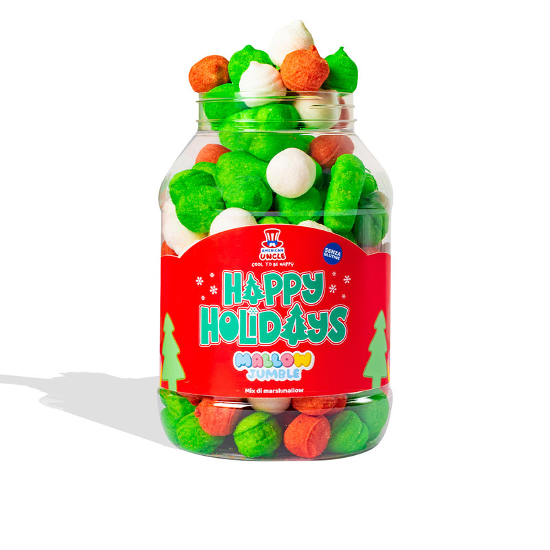 Mallow Jumble “Happy Holidays”, barattolo di marshmallow da comporre con i tuoi gusti preferiti