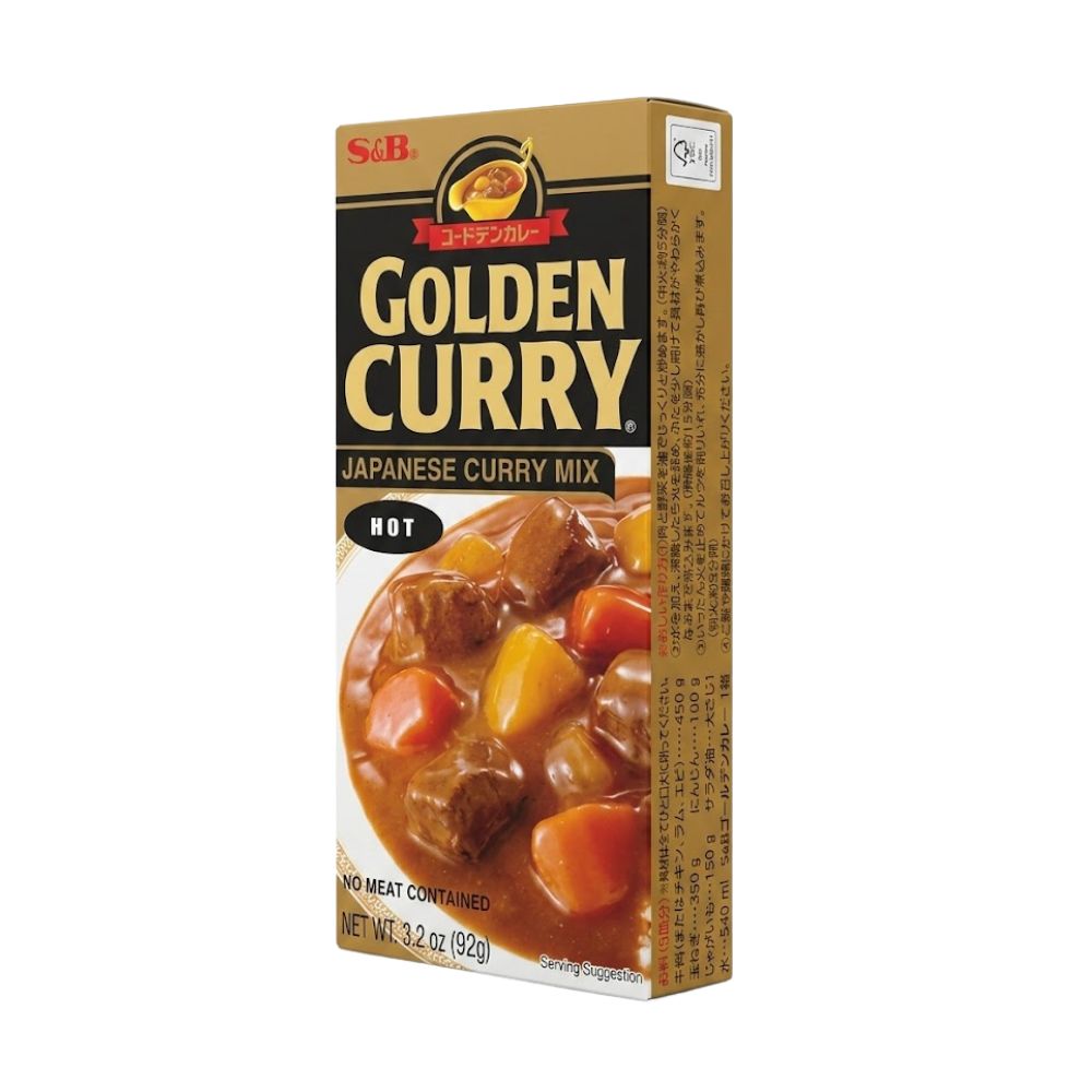 S&B Golden Curry Japanese Curry Mix Hot, preparato per salsa al curry piccante da 92g