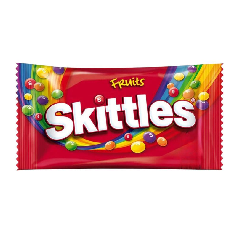 Confezione da 38g di caramelle al gusto di frutta Skittles.