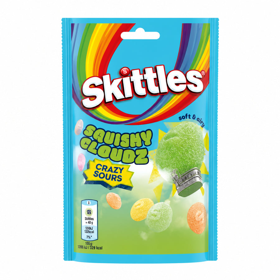 Skittles Squishy Soft Cloudz Crazy Sours - caramelle 94g