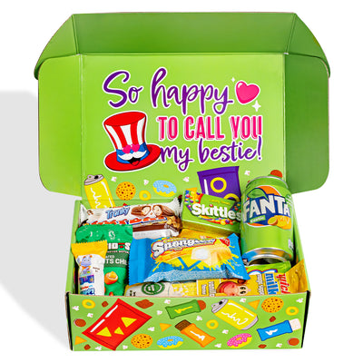 Snack Box “Best Friends Forever”, scatola a sorpresa da 20 snack dolci, salati e bevande per la migliore amica
