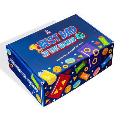 Snack Box "Best Dad", scatola a sorpresa da 20 snack dolci, salati e bevande per il papà