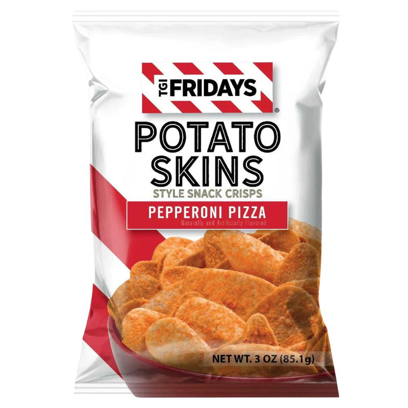 TGI Fridays Potato Skins Pepperoni Pizza, patatine al gusto di pizza da 85g