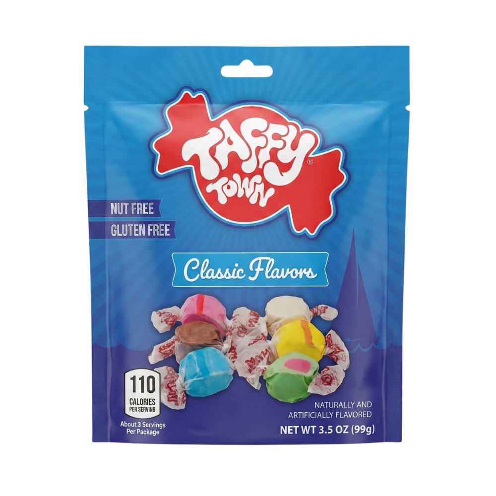Taffy Town Classic Flavours, mix assortito di caramelle taffy da 99g