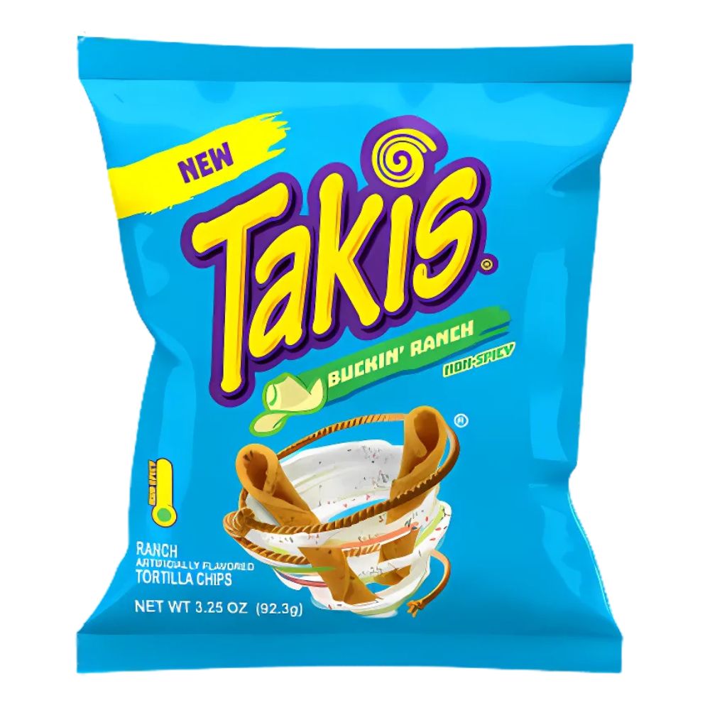 Takis Buckin' Ranch - tortillas di mais al gusto di salsa ranch da 92g ...