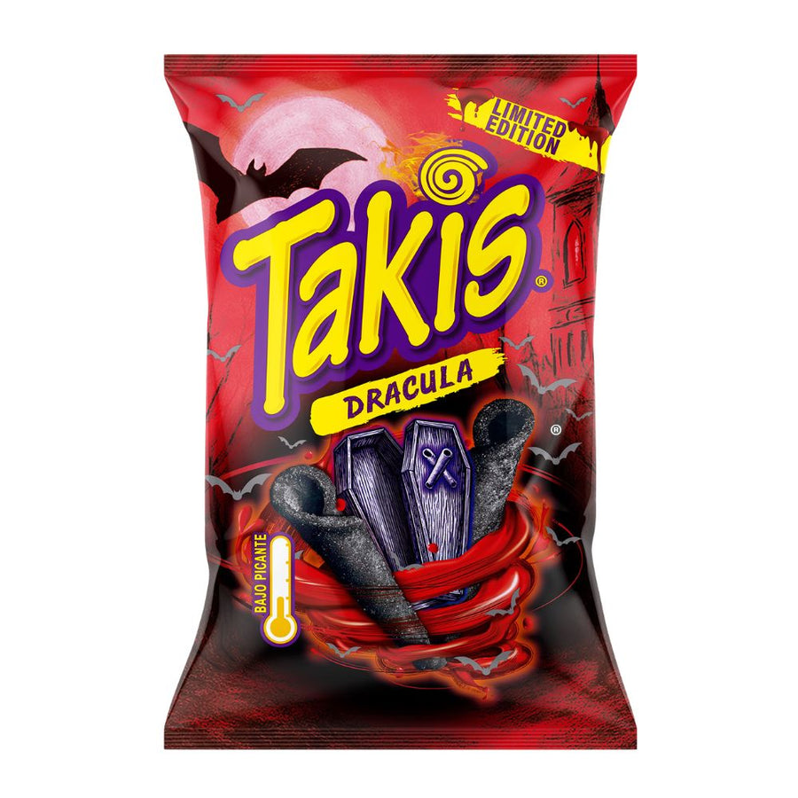 Takis Dracula Limited Edition, riccioli di tortillas al gusto di teriyaki da 100g