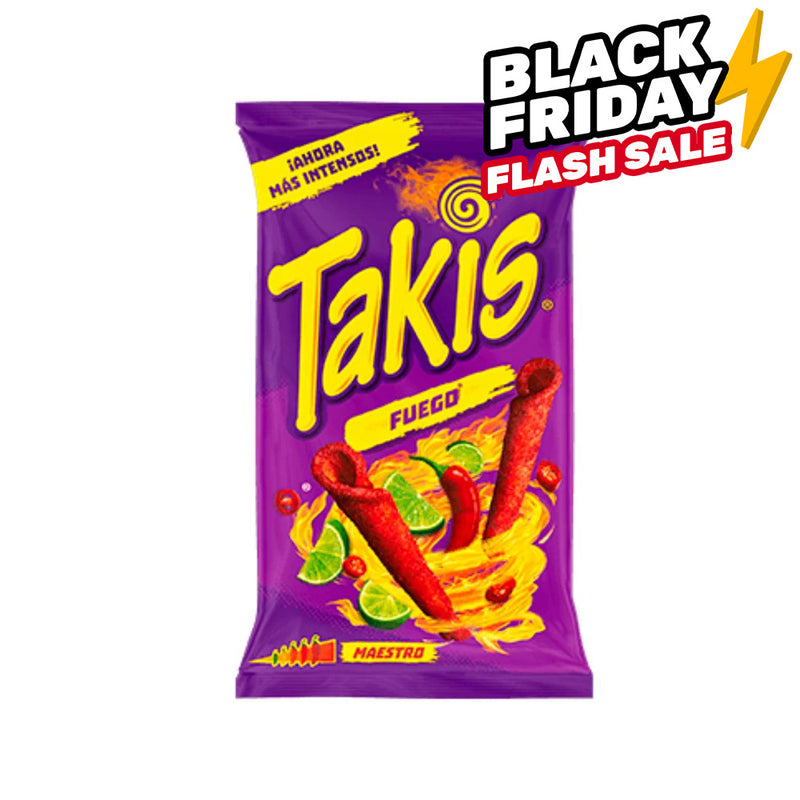 Takis Fuego, riccioli di tortillas al peperoncino piccante da 90g