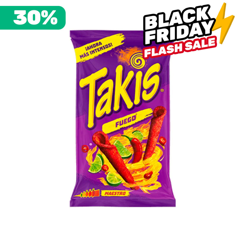 Takis Fuego, riccioli di tortillas al peperoncino piccante da 90g