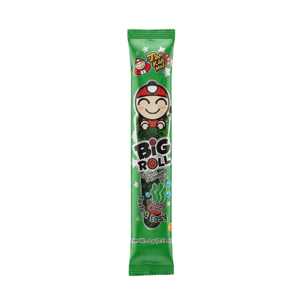 Tao Kae Noi Big Roll Grilled Seaweed Original Flavour, rotolo di alga marina grigliata da 3g