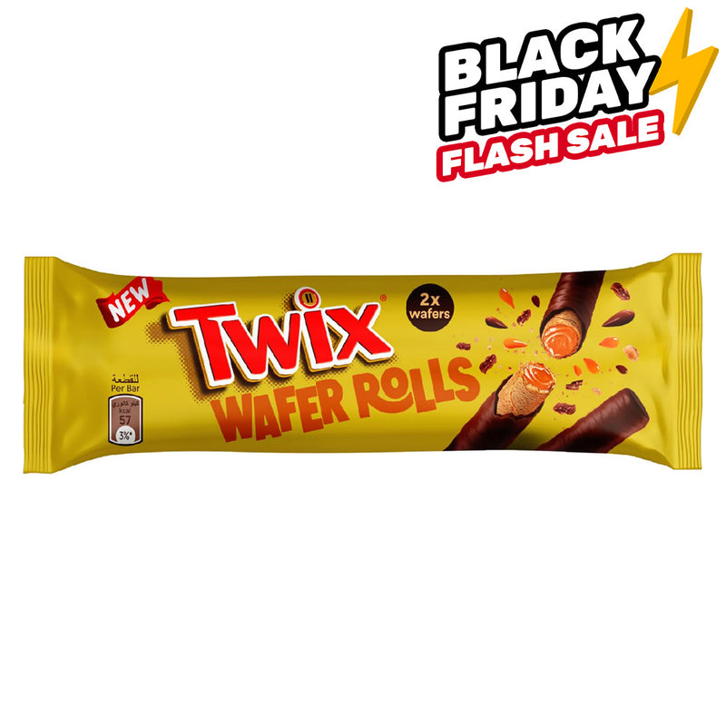 Twix Wafer Rolls, wafer arrotolato ricoperto di cioccolato e ripieno di caramello da 22,5g