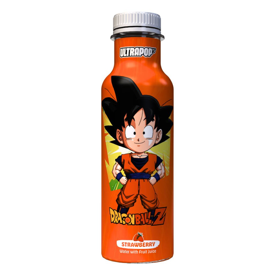 Ultra Pop Dragon Ball Z Goku Strawberry, bevanda al gusto di fragola da 330ml.