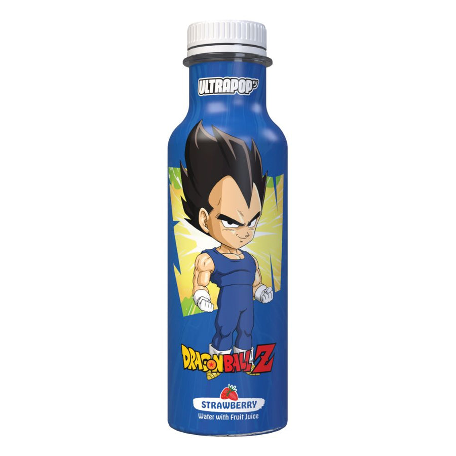 Ultra Pop Dragon Ball Z Vegeta Strawberry, bevanda al gusto di fragola da 330ml.