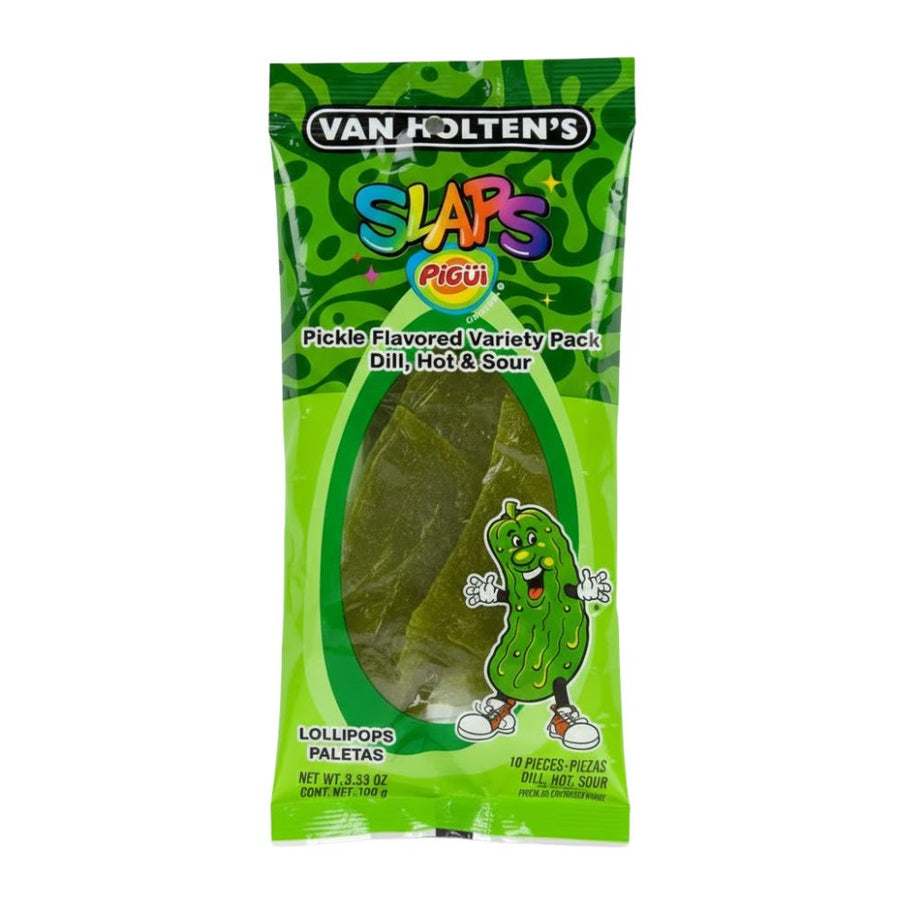 Confezione da 100g, caramelle al gusto di cetrioli piccanti, agrodolci e aneto Van Holten's.