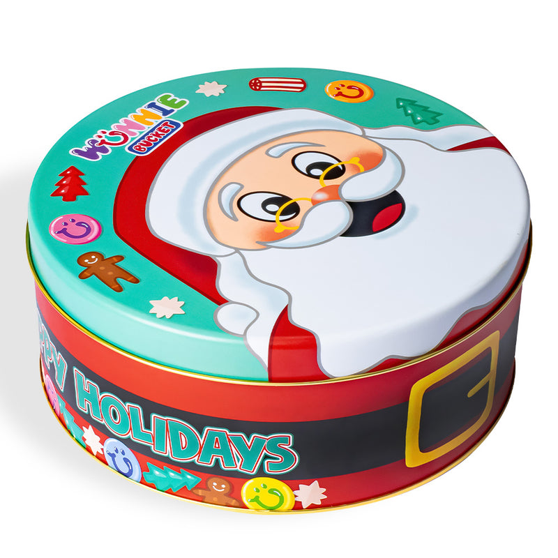 Wunnie Bucket "Happy Holidays", latta di caramelle gommose da 3kg da comporre con i tuoi gusti preferiti