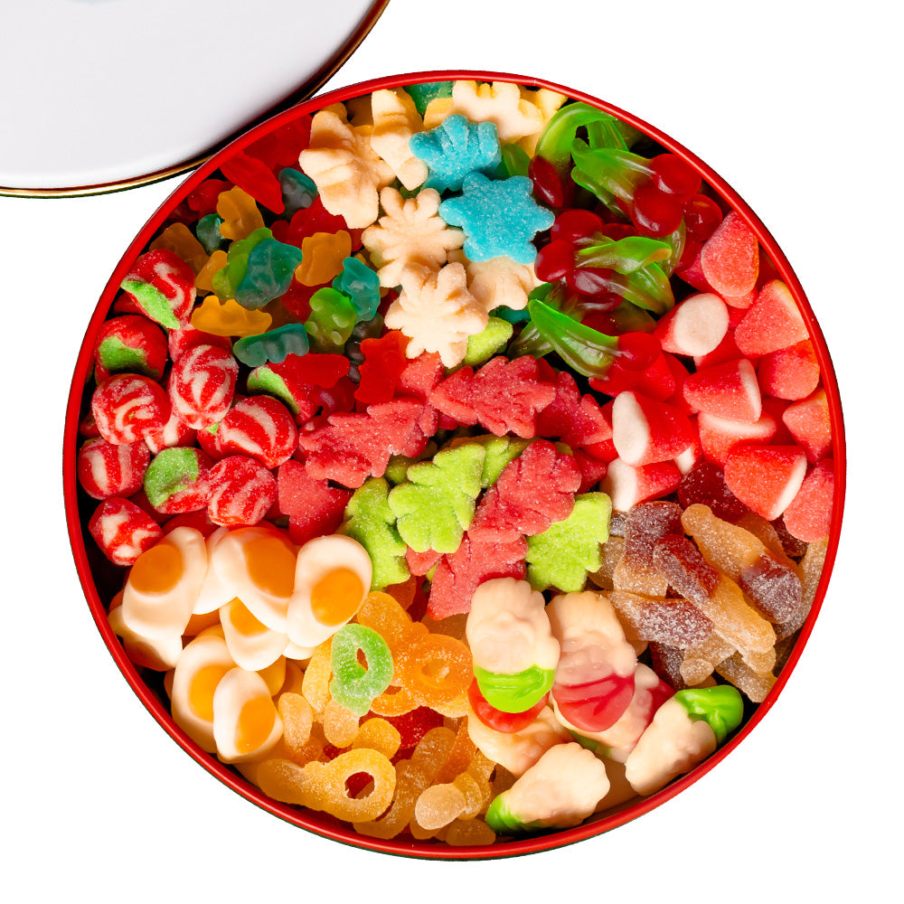 Wunnie Bucket "Happy Holidays", latta di caramelle gommose da 3kg da comporre con i tuoi gusti preferiti
