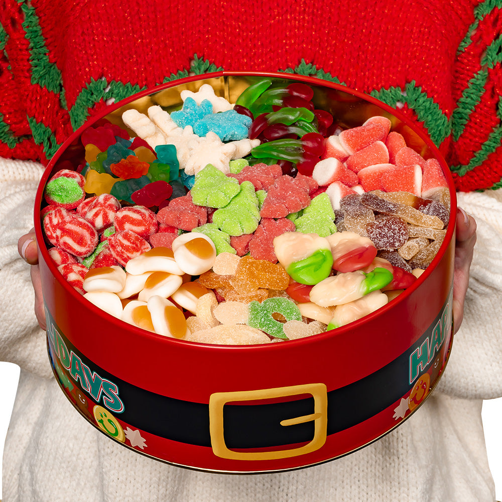 Wunnie Bucket "Happy Holidays", latta di caramelle gommose da 3kg da comporre con i tuoi gusti preferiti