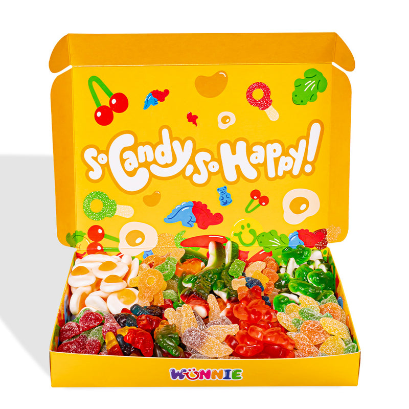 Wunnie box "Smile", scatola di caramelle gommose da comporre con i tuoi gusti preferiti - 1 kg