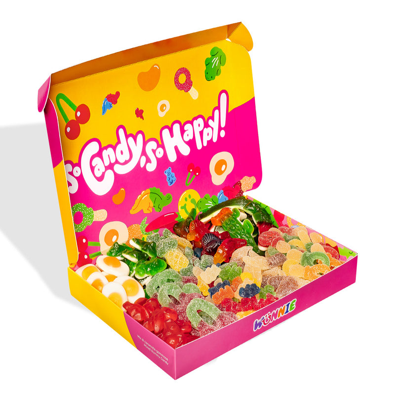 Wunnie box "Smile", scatola di caramelle gommose da comporre con i tuoi gusti preferiti - 1 kg