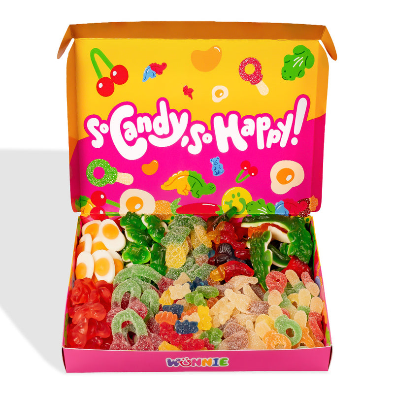 Wunnie box "Smile", scatola di caramelle gommose da comporre con i tuoi gusti preferiti - 1 kg