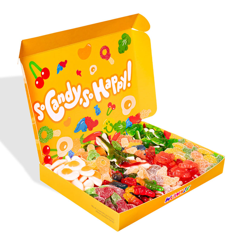 Wunnie box "So Candy, So Happy", scatola di caramelle gommose da comporre con i tuoi gusti preferiti - 1 kg