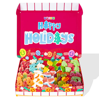 3x Wunnie box “Happy Holidays”, 3 scatole di caramelle gommose da comporre con i tuoi gusti preferiti