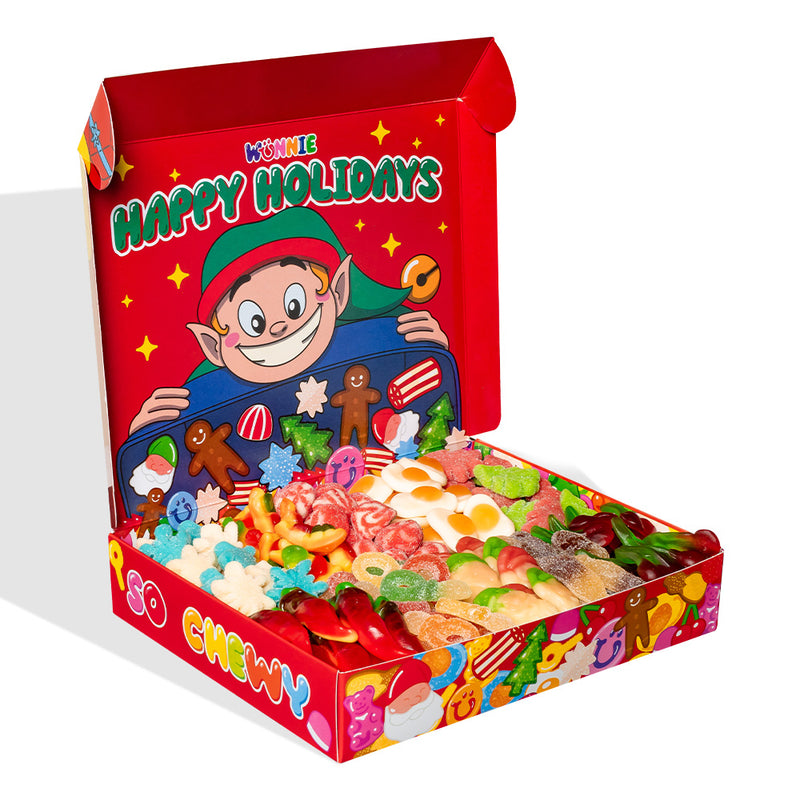 Wunnie box “Happy Holidays”, scatola di caramelle gommose da comporre con i tuoi gusti preferiti