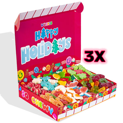 3x Wunnie box “Happy Holidays” - 3 scatole di caramelle gommose da comporre  con i tuoi gusti preferiti – American Uncle