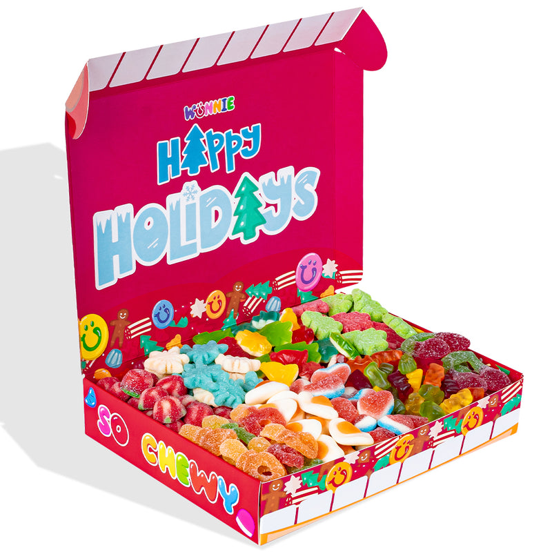 Wunnie box “Happy Holidays”, scatola di caramelle gommose da comporre con i tuoi gusti preferiti