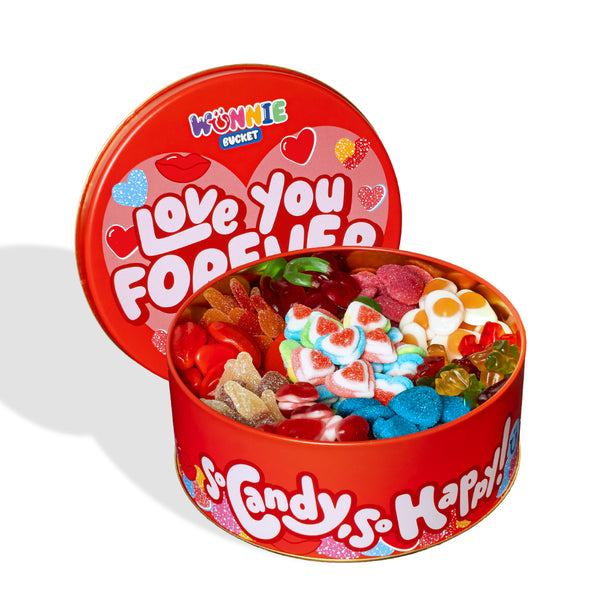 Wunnie Bucket “Love You Forever”, latta di caramelle gommose da comporre con i gusti preferiti della tua metà