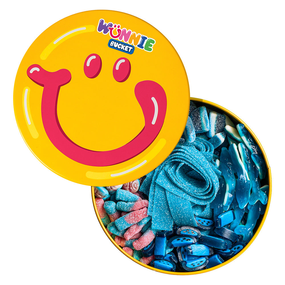 Wunnie bucket blue mix con focus sulle caramelle