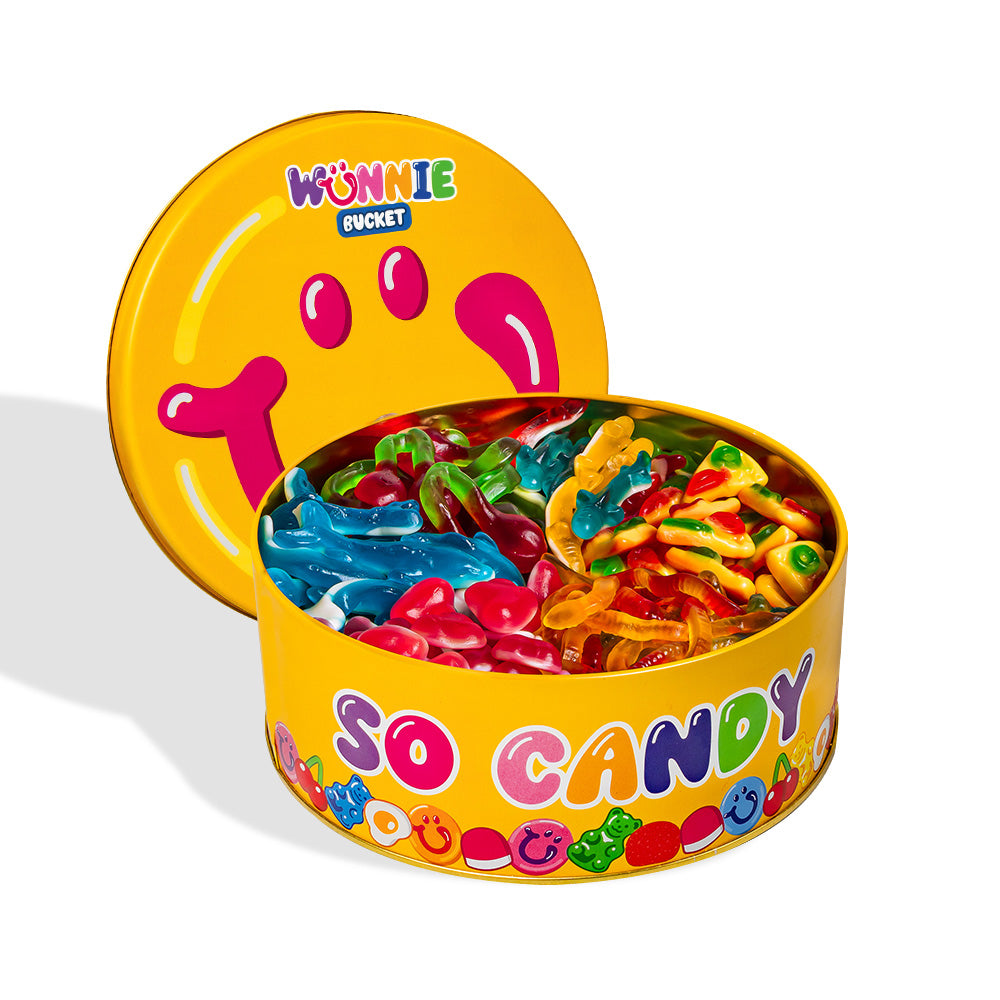 Wunnie Bucket jelly mix: latta di caramelle gommose lisce