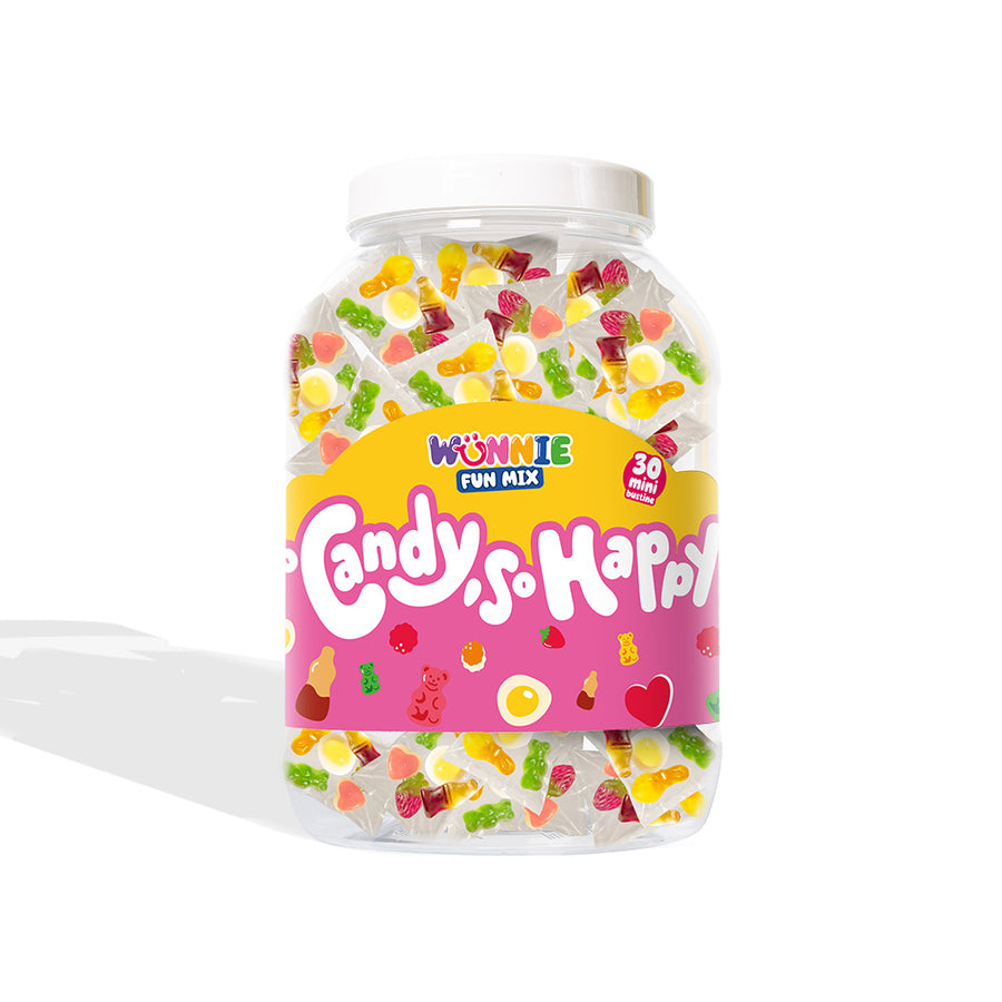 Confezione da 600g o 1200g di bustine monoporzione di caramelle gommose
