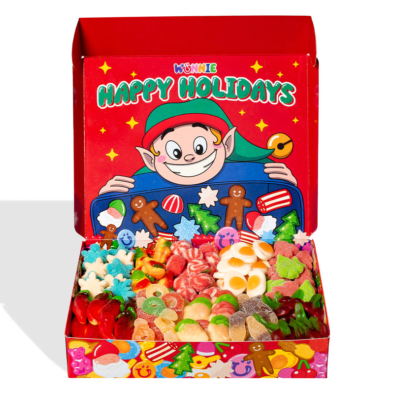 3x Wunnie box “Happy Holidays”, 3 scatole di caramelle gommose da comporre con i tuoi gusti preferiti