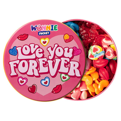 Wunnie Bucket “Love You Forever”, latta di caramelle gommose da 2kg da comporre con i gusti preferiti della tua metà