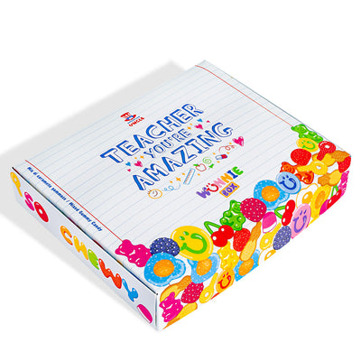 Wunnie box "Teacher you're amazing", la Candy box da comporre con le caramelle gommose preferite della maestra