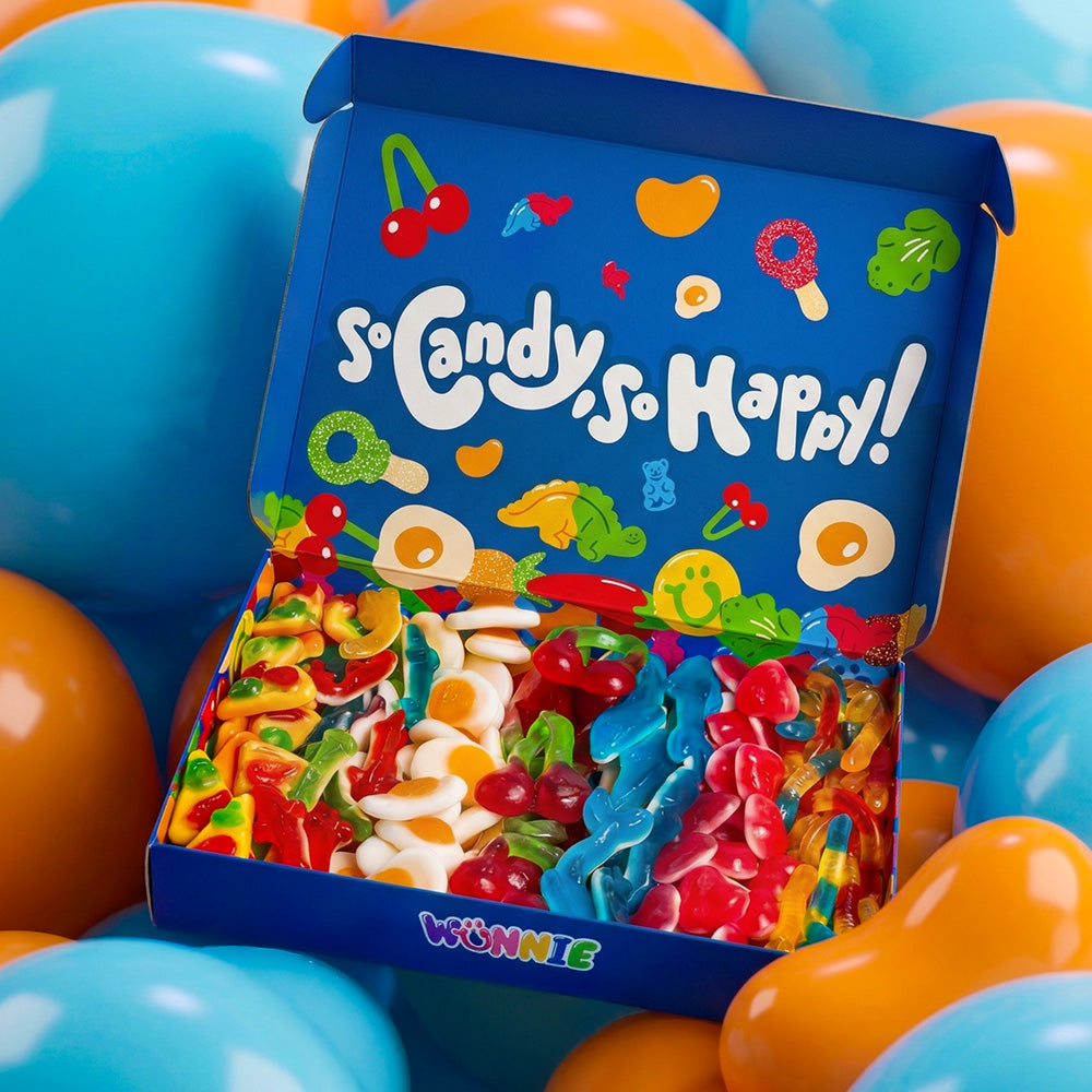 Wunnie box Jelly Mix, scatola di caramelle gommose lisce 