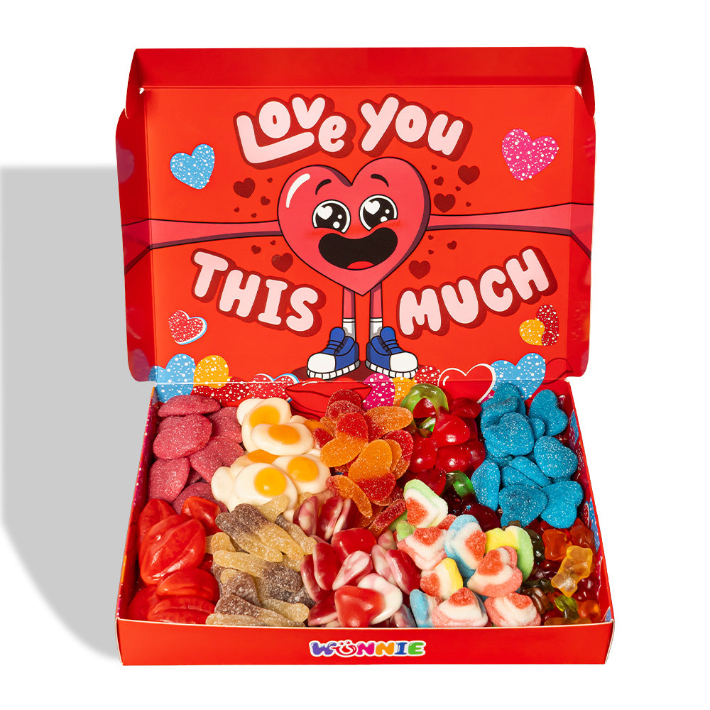 Wunnie box love aperta con scritta Love You this much