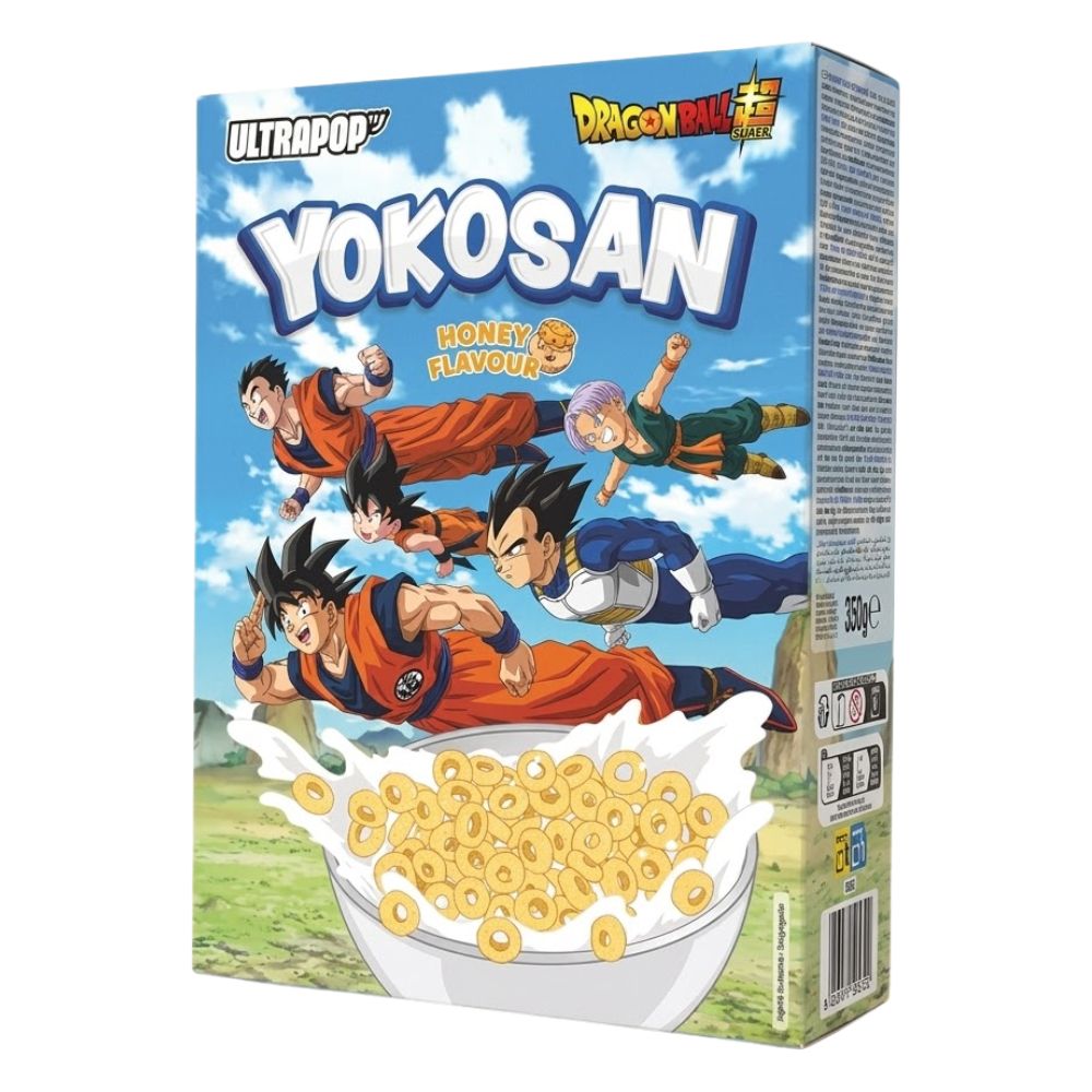 Yokosan Dragon Ball Super Honey Flavour, cereali al gusto di miele da 350g
