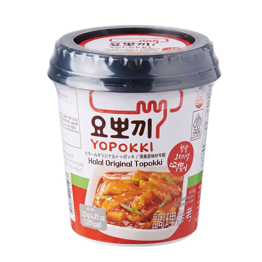 Yopokki Halal Topokki Original Cup - gallette di riso 120g
