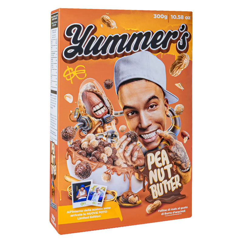 Yummer's Cereali Peanut Butter by Sfera Ebbasta - palline di mais al gusto  di burro d'arachidi da 300g