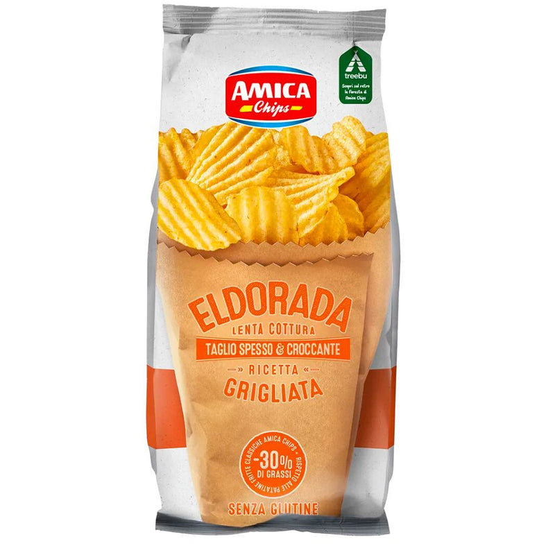 Confezione da 130g di patatine classice Amica Chips Eldorada Grigliata