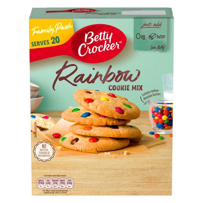 Confezione da 495g di preparato per biscotti con confetti colorati Betty Crocker Rainbow Cookie Mix