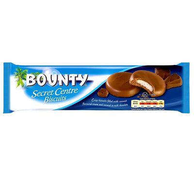 Confezione da 132g di biscotti al cocco ricoperti di cioccolato Bounty