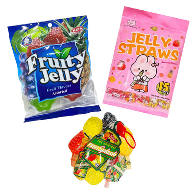 Kit challenge da caramelle Fruit Splash, Jelly Straws e Fruity Jelly