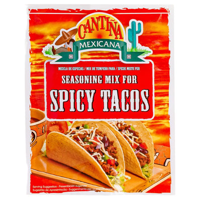 Confezione da 35g di condimento piccante per tacos Cantina Mexicana Seasoning 