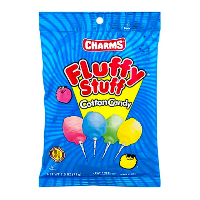 Charms Fluffy Stuff Candy Floss Big Bag, zucchero filato alla frutta da 71g